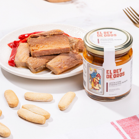 Tarro de atún con pimientos rojos El Rey de Oros 2